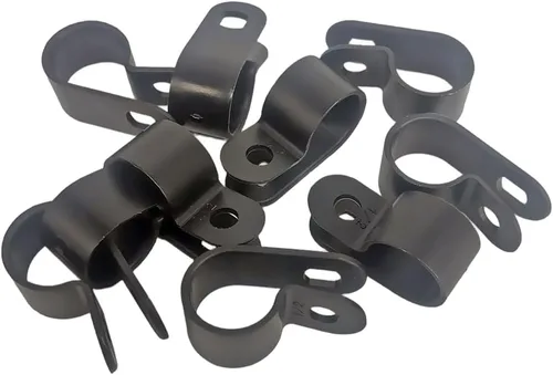 Miniatura 6 de 100 Uds Abrazadera De Cable 1/2 "R-Tipo Clip De Cable Abrazadera De Alambre Clips De Sujetadores De Cable De Nylon Para La Gestión De Cables - Negro