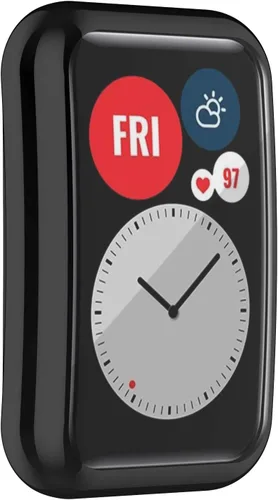 Miniatura 3 de Funda protectora compatible con Huawei Watch Fit, funda protectora de silicona TPU suave y flexible, a prueba de golpes y arañazos para Huawei Watch