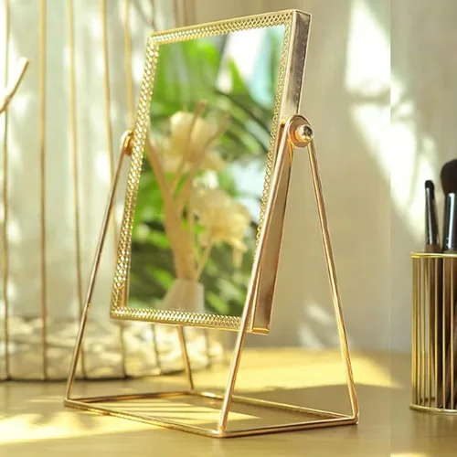 Miniatura 5 de Espejo de maquillaje espejo cosmético de una sola cara Espejo rectangular de belleza espejo de maquillaje hecho a mano para tocador mesa escritorio