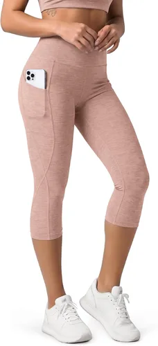 Miniatura 10 de ODODOS - Leggings capri de cintura alta para mujer con bolsillos, control de abdomen, no se transparentan, para entrenamiento atlético, running
