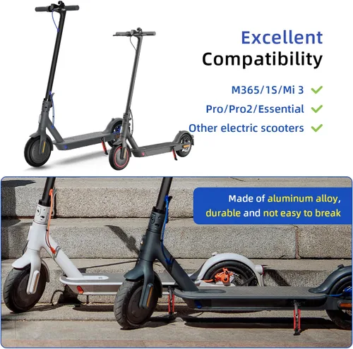 Miniatura 6 de ulip Patinetes eléctricos Soporte de estacionamiento ajustable Accesorios de repuesto para Gotrax G4 Hiboy S2 Pro Xiaomi M365 1S Pro Pro2 MI3 Negro