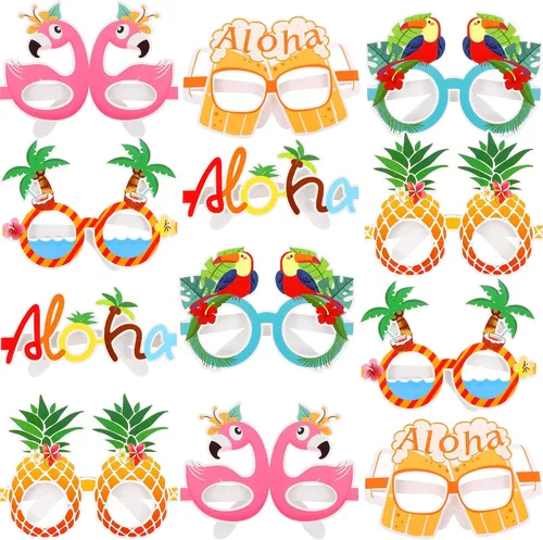 Miniatura 11 de KatchOn, Luau - Accesorios para cabina de fotos – Paquete de 21 Accesorios para cabina de fotos tropicales, decoraciones de fiesta de Luau Playa