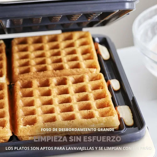Miniatura 6 de GreenPan Elite Máquina para Hacer Waffles Belgas y Clásicos de 4 Cuadrados, Placas Antiadherentes de Cerámica Saludable Aptas para Lavavajillas