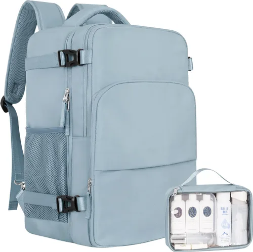Mochila de Viaje Sinaliy, Azul claro, Grande, Viajes