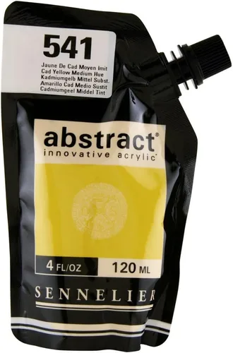 Miniatura 50 de SENNELIER Pintura acrílica abstracta innovadora para cuerpo pesado, bolsa de 16.9 fl oz, blanco titanio