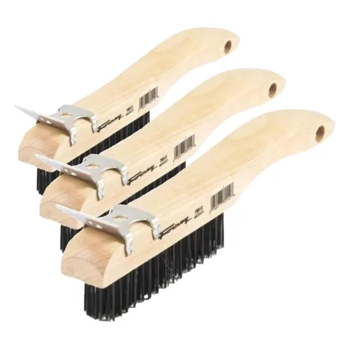 Miniatura 2 de Forney 70512 Cepillo de alambre para rascar, acero al carbono con mango de madera para zapatos y raspador de metal, 10-1/4 pulgadas por 0,014