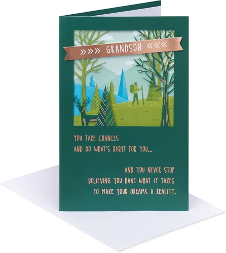 Miniatura 7 de American Greetings Tarjeta de cumpleaños para nieto (Awesome)
