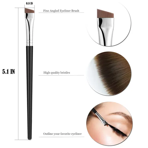 Miniatura 2 de Precision Gel Eye Liner Brush - Pinceles para delineador de ojos en ángulo fino, herramienta de maquillaje de ojos con cerdas sintéticas, ángulo