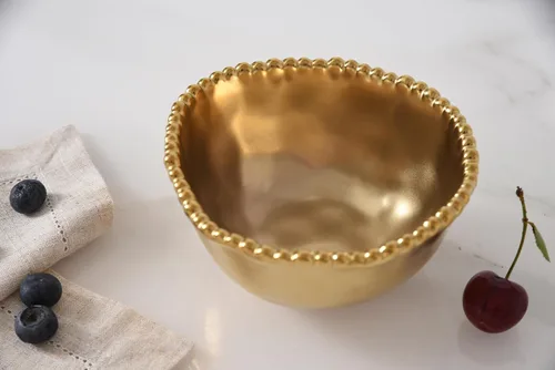 Miniatura 6 de Pampa Bay Tazón pequeño de porcelana (dorado)