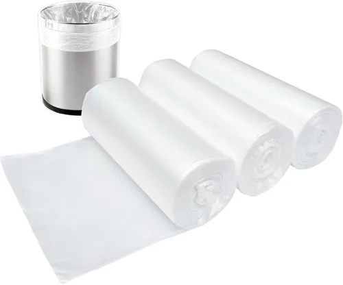 Bolsas de basura pequeñas de 1.2 galones, bolsas de basura de 4.5 litros, bolsas de basura para baño, 150 bolsas transparentes