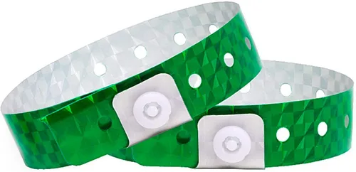 Miniatura 7 de OUCHAN Pulseras holográficas de plástico para fiestas, color azul, paquete de 500 pulseras de vinilo para eventos, clubes, reuniones de música