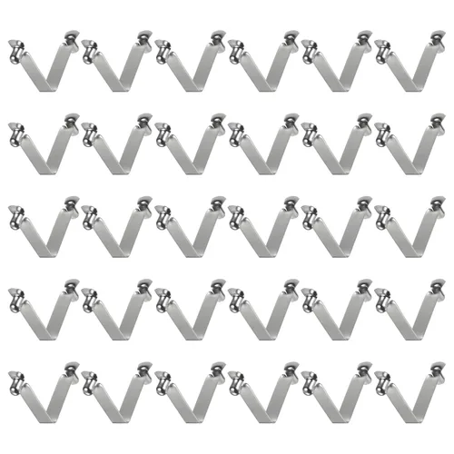HARFINGTON 30 piezas de doble botón Kayak Paddle Snap Spring Clip 0.236x0.315x1.654 in 65Mn Spring Steel V Lift hueco elevación telescópica tubo de