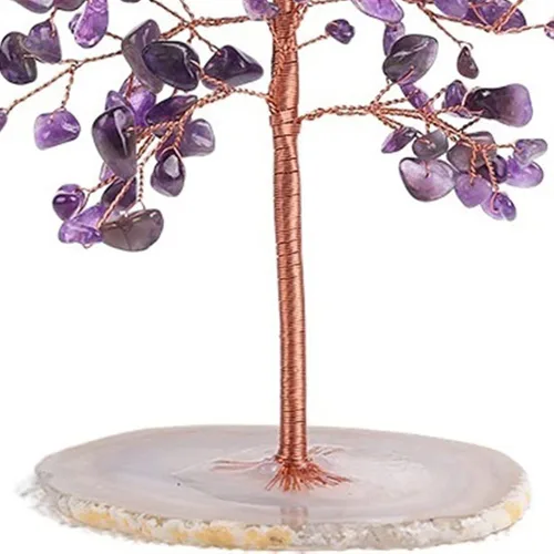 Miniatura 3 de Árbol de cristal con gemas para el dinero, árbol de cristal natural, amatista, cuarzo rosa, árbol de la suerte, decoración del hogar, ágata