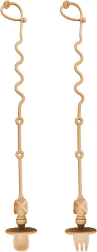 Miniatura 9 de 4PK - Cuchara y tenedor para bebé con correas de soporte para niños mayores de 6 meses, correa esencial de viaje para silla alta, babero o muñeca