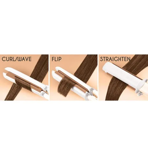 Miniatura 4 de 1 pulgada de cobre de alta calidad Super Fast "S" Styler Flat Iron Copper Infundido tecnología que ofrece un cabello lujoso, suave, sedoso
