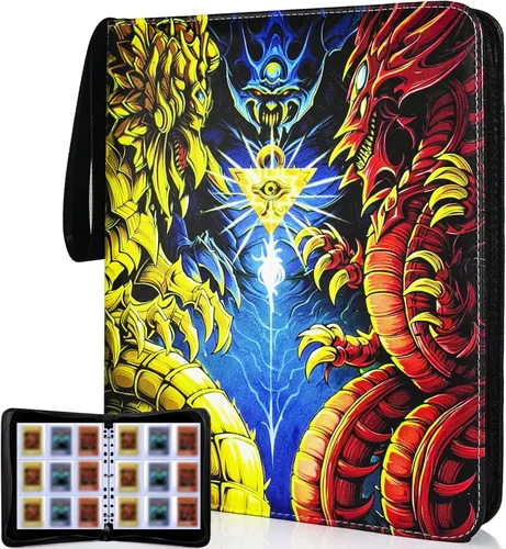 Miniatura 10 de Carpeta de tarjetas coleccionables para tarjetas Y-G-O, álbum de tarjetas de 990 bolsillos con fundas compatible con tarjetas TCG, tarjetas TCG u