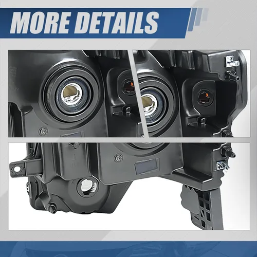 Miniatura 5 de Auto Dynasty Conjunto de faros delanteros compatible con GMC Sierra 1500 2500HD 3500HD 2007-2014, reemplazo de faros halógenos del lado derecho