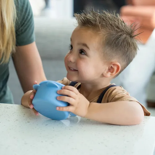 Miniatura 6 de Vasos de silicona antiderrames para niños pequeños – Recipientes portátiles para aperitivos para bebés con tapa a prueba de polvo – Vasos a prueba