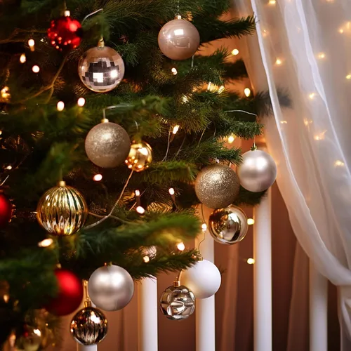 Miniatura 65 de AMS Esferas de Navidad de 2.36 pulgadas/60mm, 34 unidades, adornos grandes, decoraciones para fiestas, inastillables, colgantes festivos para Negro