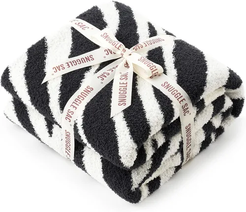Miniatura 16 de Snuggle Sac - Manta a cuadros, manta roja para sofá, manta de microfibra de franela buffalo a cuadros, mullida, cálida, acogedora, suave, manta