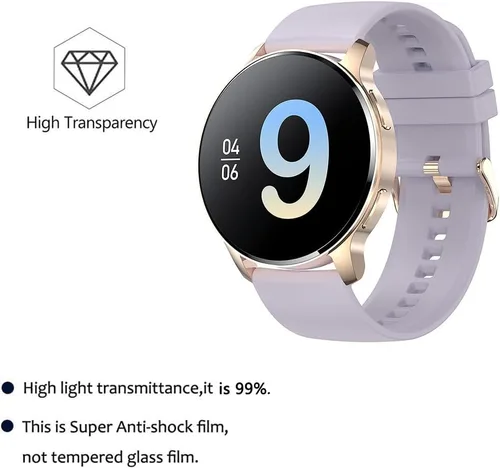 Miniatura 5 de Paquete de 6 protectores de pantalla de reloj I50 de 1.32 pulgadas compatibles con Iaret Smartwatch I50 de 1.32 pulgadas, protectores de pantalla