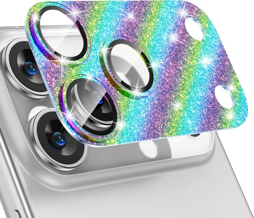 Miniatura 12 de Tensea Protector de lente de cámara para iPhone 16 Pro/iPhone 16 Pro Max/iPhone 15 Pro/iPhone 15 Pro Max, cubierta de vidrio templado de aleación