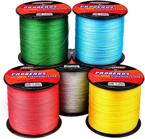 Miniatura 5 de Sedal trenzado de 4 hebras, más fuerte, multifilamento, de polietileno, trenzado, para agua salada, 6 lb - 100 lb, 100 m - 300 m - 500 m, súper