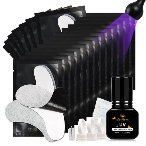 Miniatura 8 de Pegamento de extensión de pestañas UV – 0.1 onzas líquidas de curado por luz, pegamento extra fuerte para pestañas UV, adhesivo de 1 segundo