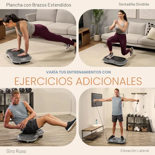 Miniatura 9 de LifePro Waver - Máquina de ejercicios con placa vibratoria – Vibración de alta intensidad para la activación muscular, plataforma vibratoria de Gris