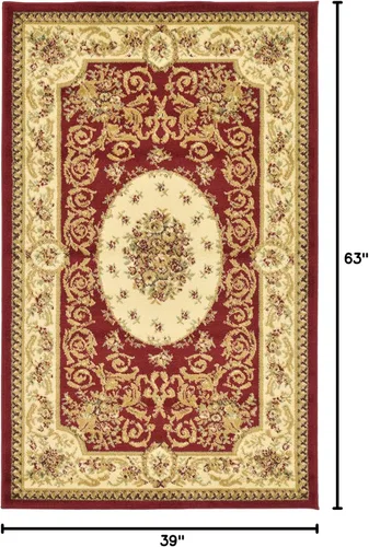 Miniatura 2 de Unique Loom colección Versailles - Alfombra tradicional clásica con motivo de medallón; estilo tradicional; 3 pies y 3 pulgadas x 5 pies y 3