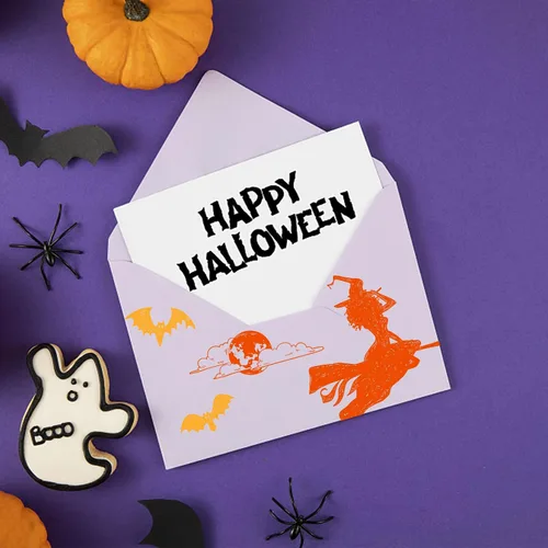 Miniatura 7 de ORIGACH Sellos transparentes de silicona – Bruja, fantasma, gato, murciélago, calabaza, sellos reutilizables para hacer tarjetas, álbumes