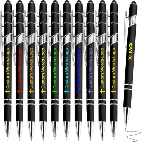 Miniatura 14 de Bolígrafo personalizado con nombre, bolígrafo personalizado, logotipo, tinta negra suave, regalo personalizado para mujeres, hombres, negocios