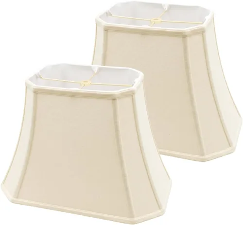 Miniatura 17 de Royal Designs, Inc. Pantalla de Lámpara Rectangular con Esquinas Cortadas, DBS-710-11BG, 6 x 11 x 8, Beige