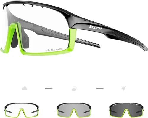 Miniatura 12 de SCVCN Photochromic Cycling Glasses Sport Sunglasses Clear MTB BMX Men Women Running Driving S145 Marco negro