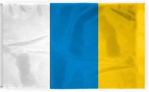 Miniatura 13 de AGAS - Bandera de coche de Islas Canarias de alta calidad de 10.5 x 15 pulgadas, impresa de doble cara en tela de poliéster súper tejida, doble