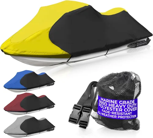 Miniatura 15 de Trailerable PWC Jetski Watercraft Jet - Funda para esquís de hasta 3 plazas Borgoña/ Negro