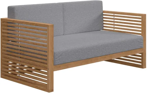 Miniatura 3 de Modway Carlsbad - Juego de 6 piezas de madera de teca para patio al aire libre, color gris natural