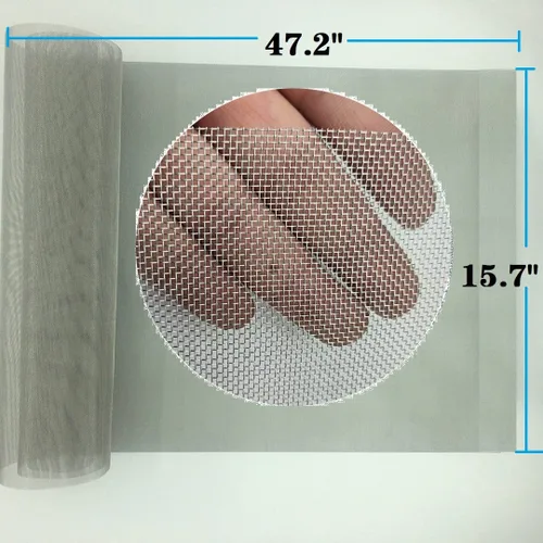 Miniatura 4 de Pantalla de malla de acero inoxidable #20Mesh -Tamaño: 15.7 x 47.2 "(40x120cm) Pantalla de malla de alambre SS304 para ventilación, jaula, jardín