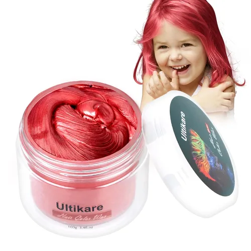 Miniatura 9 de Color de cabello temporal para niños, Ultikare cera para el cabello lavable, cera de tiza natural, crema de barro de arcilla para peinado DIY