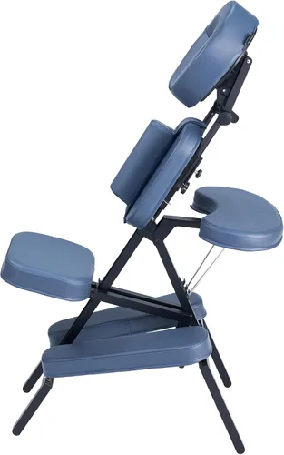 Miniatura 3 de Master Massage Silla de masaje portátil ligera profesional plegable plegable de aluminio ajustable con funda de transporte con ruedas, aluminio, azul