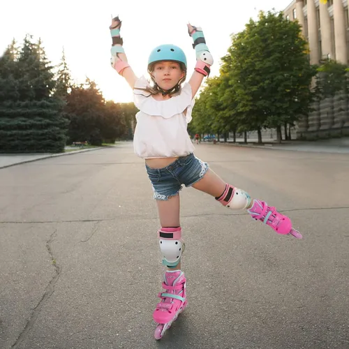 Miniatura 3 de Patines en línea Nattork para niñas y niños, patines ajustables con ruedas iluminadas en 4 tallas, patines iluminados para principiantes para niños