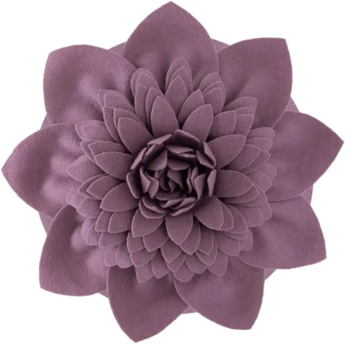 Miniatura 10 de OiseauVoler Almohadas de flores 3D con inserto incluido, cojín decorativo hecho a mano redondo para sofá, dormitorio, decoración estética del hogar