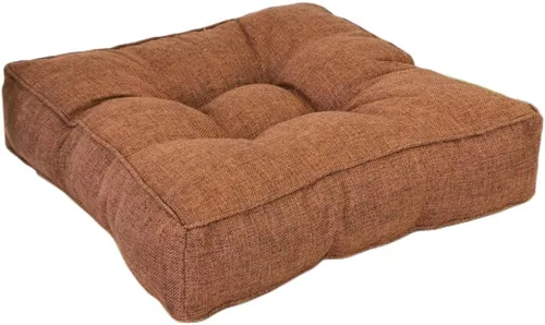 Miniatura 24 de Cojín cuadrado sólido de 16 pulgadas para silla, estilo tatami, cojín antideslizante y grueso, tapete suave para silla de oficina, cocina, comedor