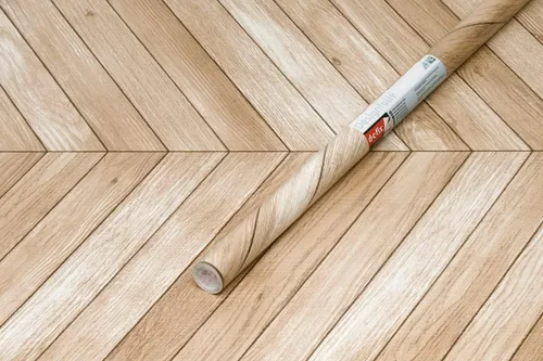 Miniatura 6 de d-c-fix Papel adhesivo autoadhesivo de grano de madera de cheurón, impermeable y extraíble, vinilo decorativo para cocina, encimeras, armarios, 26.5