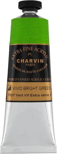 Miniatura 59 de Charvin Pintura acrílica profesional extrafina – verde absenta, tubo de 2.1 fl oz, pigmentos de triple fresado, resistente a la luz, pinturas