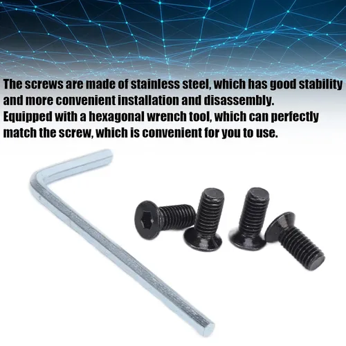 Miniatura 8 de VBESTLIFE E-Scooter Kit de herramientas de llave hexagonal, 4 piezas de tornillos de tubo de horquilla delantera para manillar E-Scooter con llave