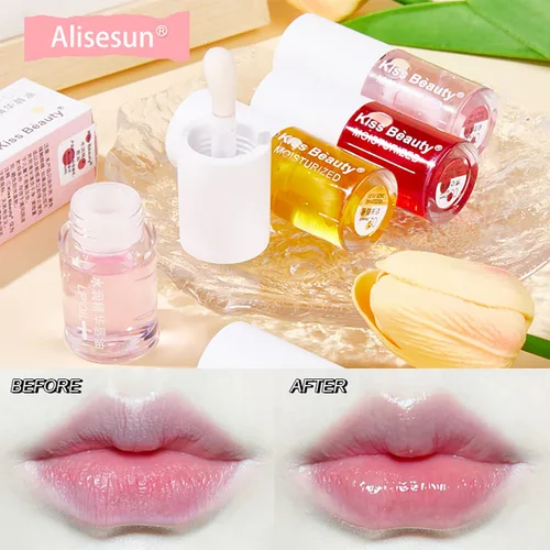 Miniatura 2 de 3 unidades de aceite labial hidratante hidratante para el cuidado de los labios, brillo labial hidratante, bálsamo labial tintado, aceite de brillo