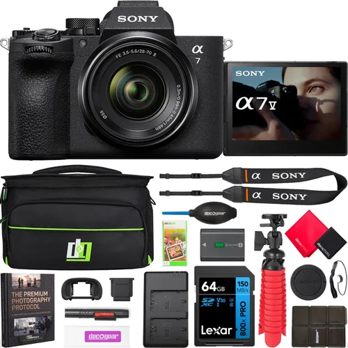 Miniatura 11 de Sony ILCE-7M5/B a7 V - Cuerpo de cámara sin espejo de marco completo con luz flash MK320, monopie de 72 pulgadas, correa de agarre de muñeca