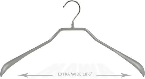 Miniatura 10 de Mawa by Reston Lloyd BodyForm Series - Percha de ropa extra ancha antideslizante que ahorra espacio para chaquetas, trajes y abrigos, estilo 46/L