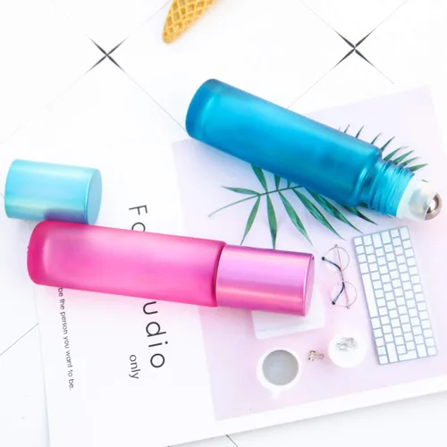 Miniatura 3 de 8 botellas de vidrio grueso esmerilado de 0.3 fl oz (1/3 oz) de alta calidad, frascos de tubo para aceites esenciales, aromaterapia, perfumes